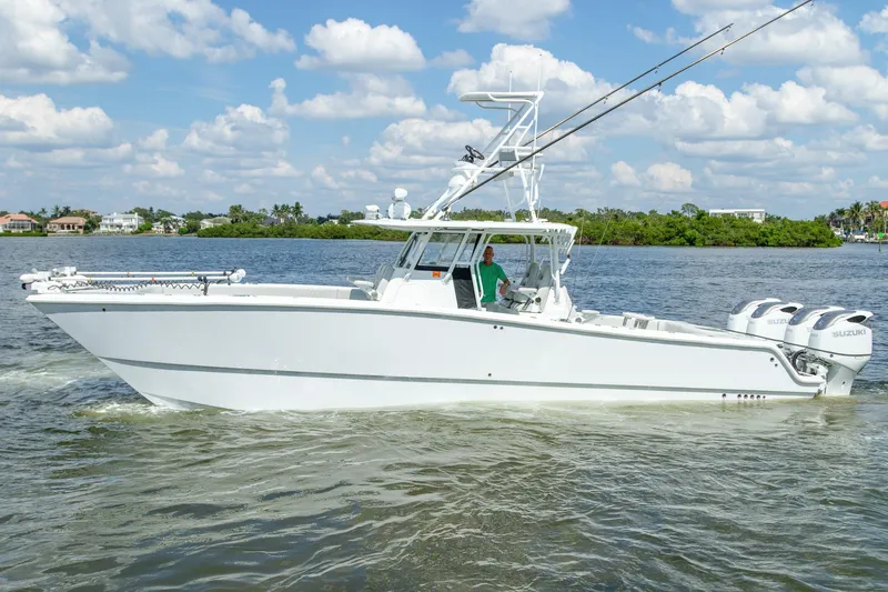  Yacht Photos Pics 2022 Freeman 37 VH boat cruising on a sunny day with clear skies.