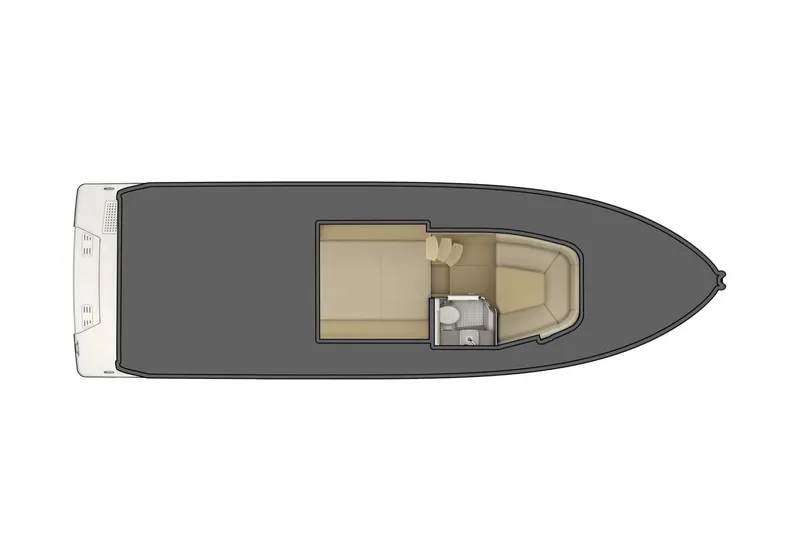  Yacht Photos Pics Manufacturer Provided Image: Top view of 2025 Sea Ray SLX 400 boat layout, featuring seating and cabin area.