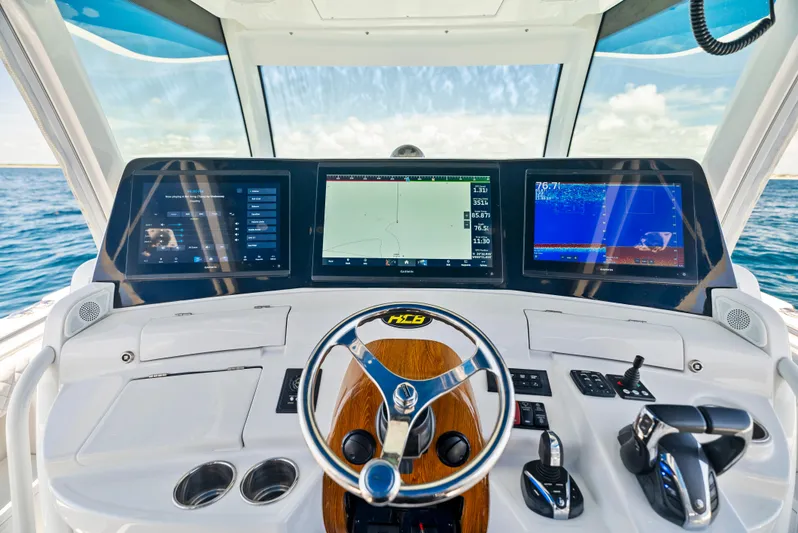 Strong III Yacht Photos Pics 2022 HCB Suenos boat dashboard with advanced navigation and control systems.