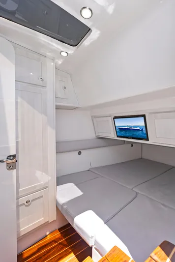 Strong III Yacht Photos Pics 2022 HCB Suenos cabin interior with modern design and comfortable seating.