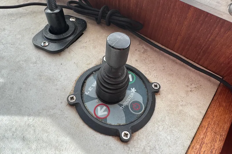Lone Wolf Yacht Photos Pics Lewmar bow thruster control at lower helm