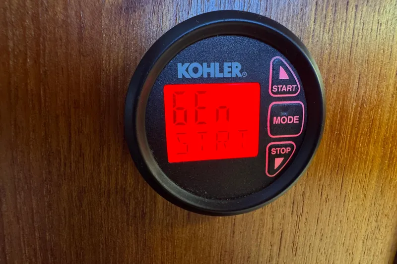Lone Wolf Yacht Photos Pics Kohler generator control panel in master stateroom.