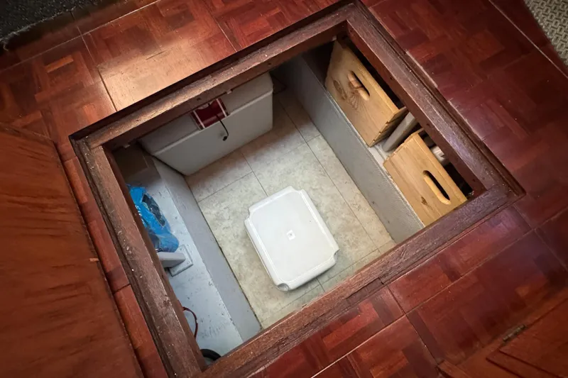 Lone Wolf Yacht Photos Pics Hidden pantry floor storage