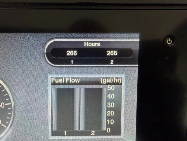  Yacht Photos Pics Fuel flow display of Cobalt A40 boat, 2016 model.