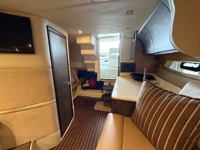  Yacht Photos Pics Interior of a 2016 Cobalt A40 yacht with elegant furnishings.