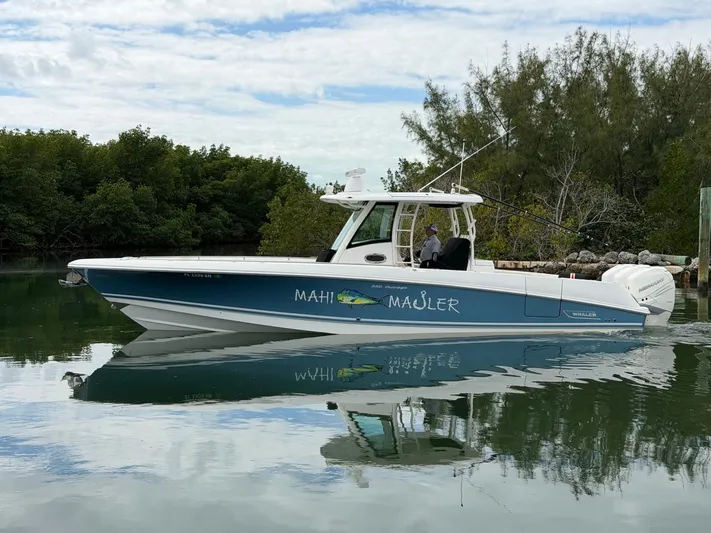  Yacht Photos Pics 2019 Boston Whaler 350 Outrage on calm water.
