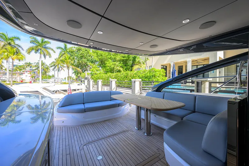 Ladybird Yacht Photos Pics Princess V55 Ladybird -  Aft Deck Seating