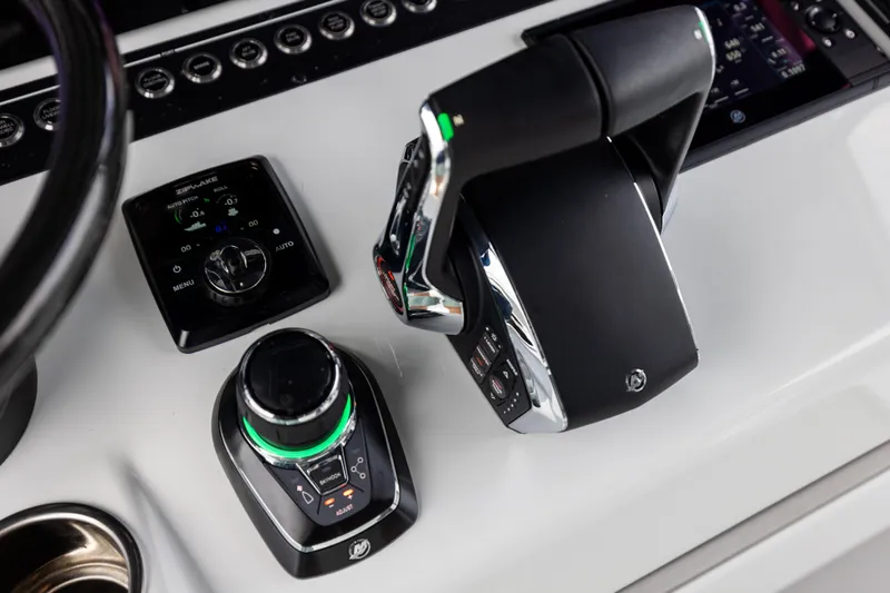  Yacht Photos Pics Control panel of 2025 Freeman 42 LR boat with advanced navigation system.