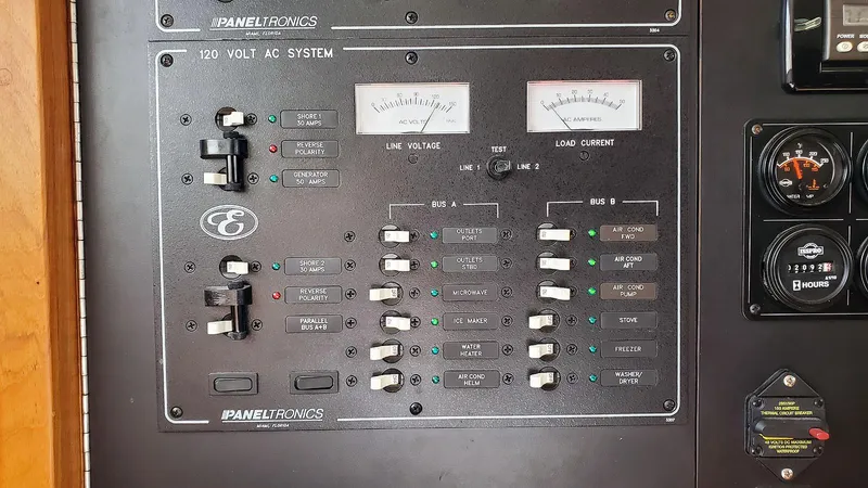 Nine Lives Yacht Photos Pics AC Electrical Panel