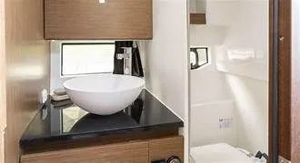  Yacht Photos Pics Interior of 2023 Beneteau Flyer 9 SUNdeck with sink.