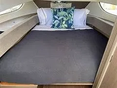  Yacht Photos Pics Interior of 2023 Beneteau Flyer 9 SUNdeck with cozy bed.