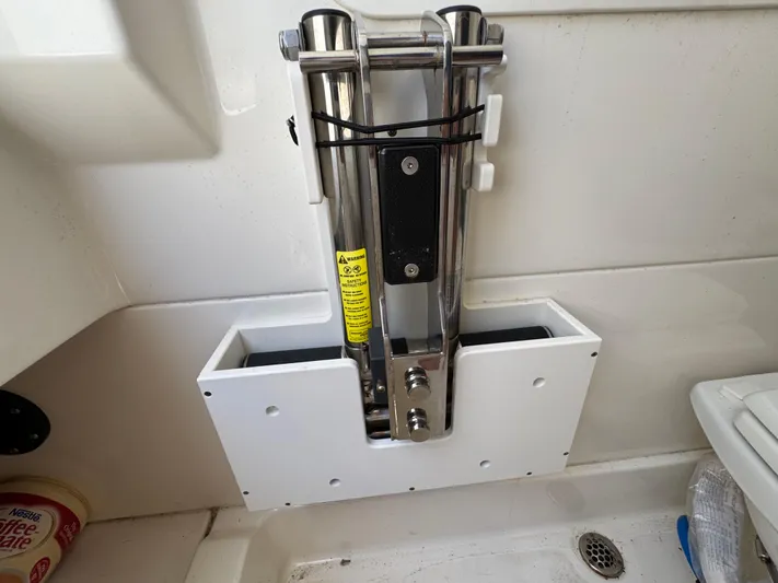  Yacht Photos Pics Stainless steel ladder mount on 2018 Boston Whaler 330 Outrage boat.