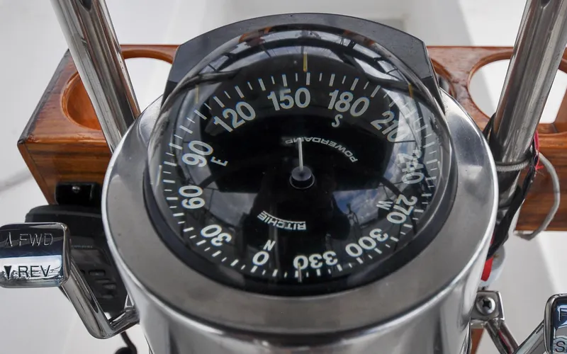 Kanga Yacht Photos Pics Catalin 42 MKI - Kanga - Cockpit - Helm Station - Ships Compass