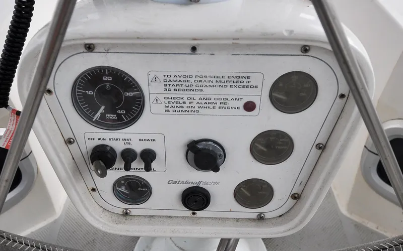 Kanga Yacht Photos Pics Catalin 42 MKI - Kanga - Cockpit - Helm Station - Engine Control Panel