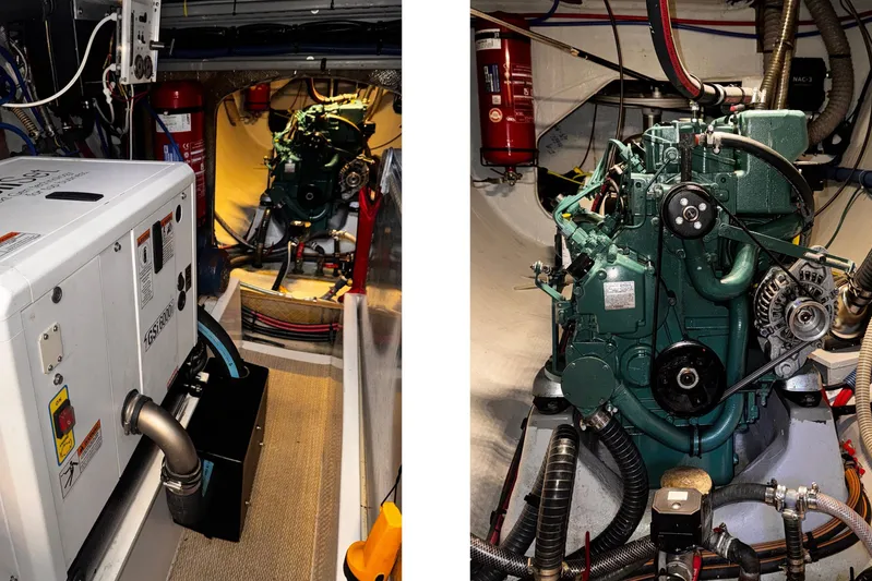  Yacht Photos Pics Engine room of 2023 NEEL 43 with generator and mechanical components.