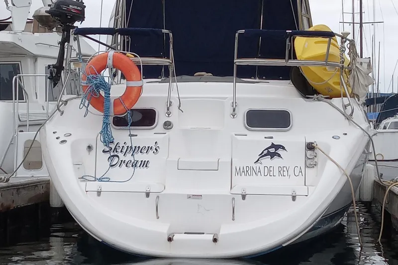 Skippers Dream Yacht Photos Pics Hunter Passage 420 sailboat docked at Marina del Rey, California, named "Skipper's Dream."