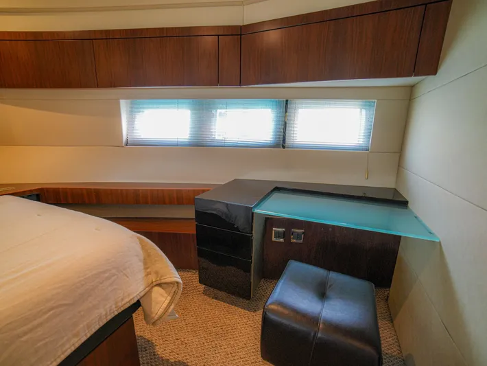 Yolo Yacht Photos Pics Luxurious cabin interior of 2014 Fairline 50 yacht with modern furnishings.