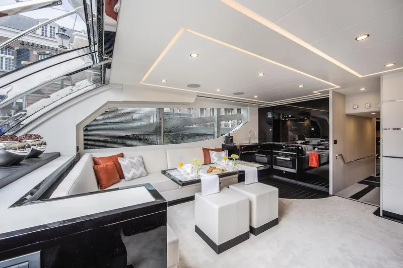  Yacht Photos Pics Luxurious interior of the 2026 Van der Valk Beach Club 600 yacht.