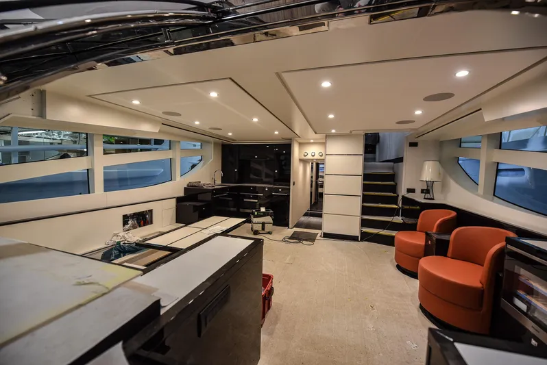  Yacht Photos Pics Modern interior of 2026 Van der Valk Beach Club 600 yacht with sleek design and comfortable seating.