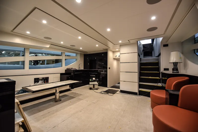  Yacht Photos Pics Interior of 2026 Van der Valk Beach Club 600 yacht under construction.