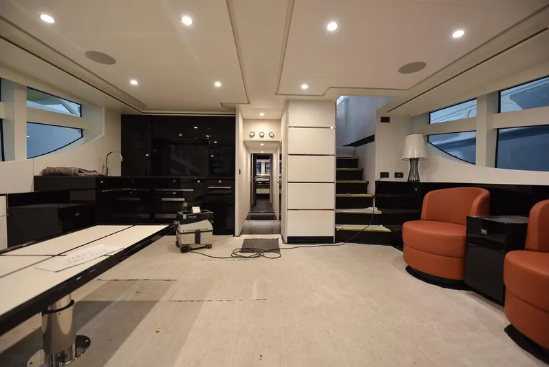  Yacht Photos Pics Interior of 2026 Van der Valk Beach Club 600 yacht with modern furnishings and ample lighting.