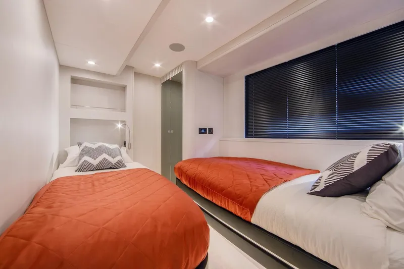  Yacht Photos Pics Modern twin bedroom in Van der Valk Beach Club 600 yacht, 2026 model.