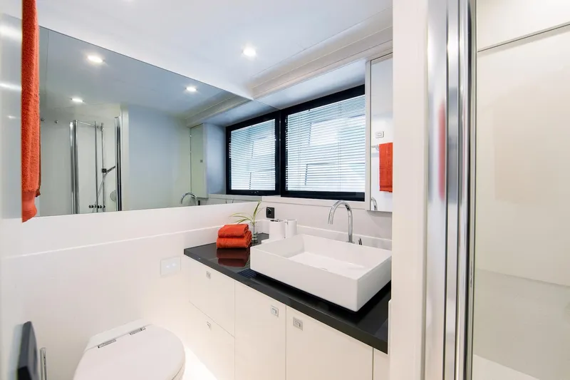  Yacht Photos Pics Modern bathroom in 2026 Van der Valk Beach Club 600 yacht.