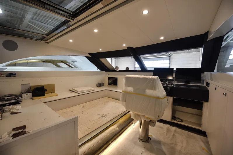  Yacht Photos Pics Interior of 2026 Van der Valk Beach Club 600 yacht under construction.