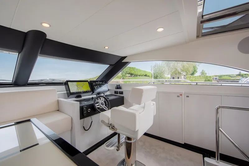  Yacht Photos Pics Modern helm station of the 2026 Van der Valk Beach Club 600 yacht.