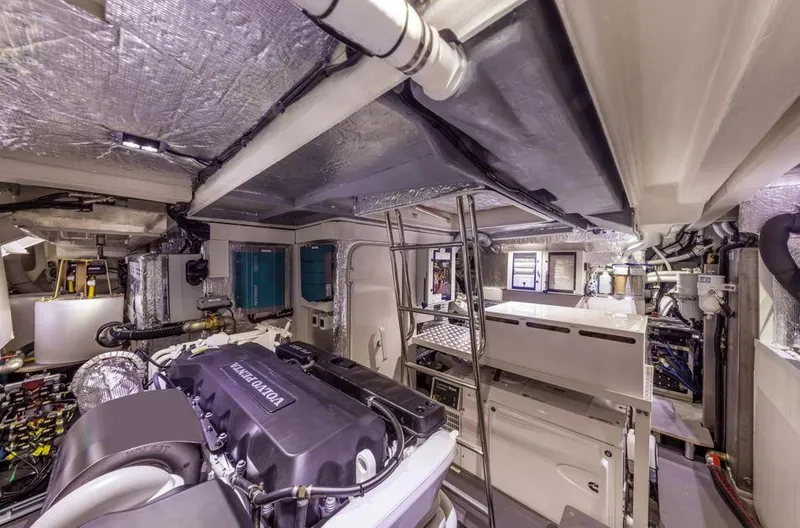 Absolute 60 Fly Yacht Photos Pics Engine room of 2025 Absolute 60 Fly yacht, showcasing modern equipment and design.