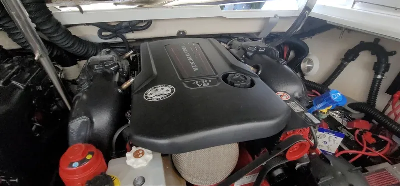  Yacht Photos Pics 2004 Formula 330 SS engine compartment with a powerful V8 engine.