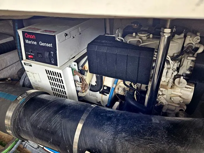  Yacht Photos Pics Engine compartment of a 2006 Sea Ray 44 Sundancer with Onan Marine Genset.