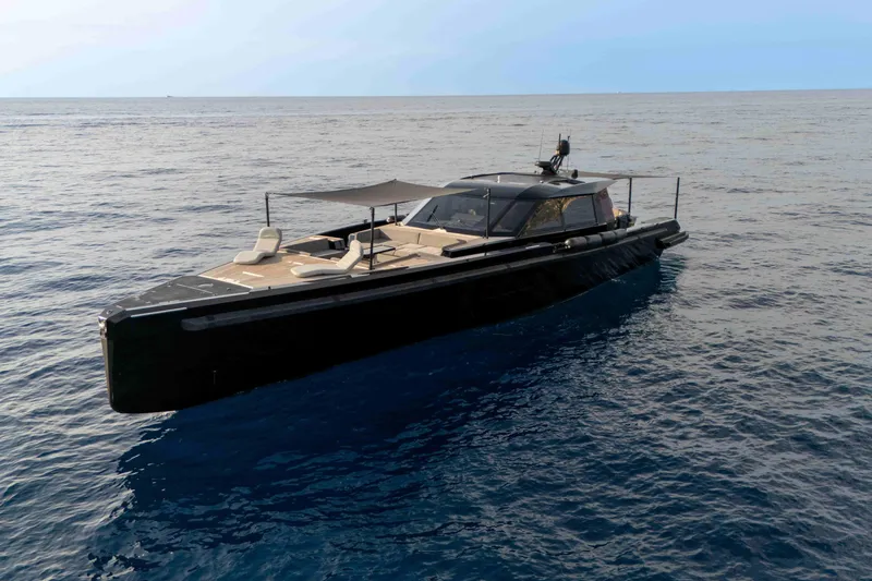 Matariki Yacht Photos Pics Luxury Maori 78 yacht from 2014 on open sea, sleek design, spacious deck.