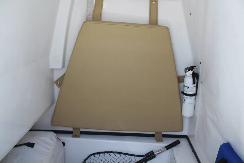  Yacht Photos Pics Interior of 2024 Sportsman Open 282 Center Console with fire extinguisher.