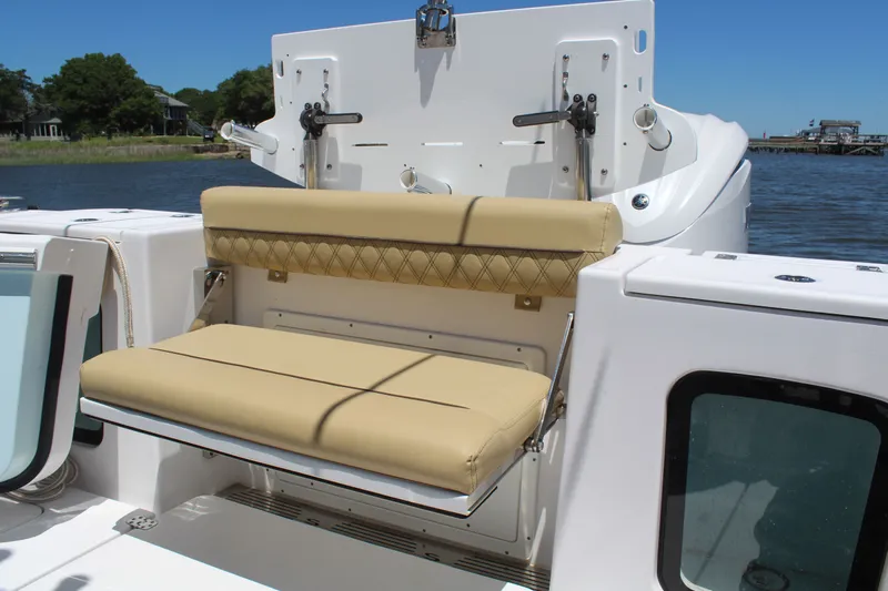  Yacht Photos Pics 2024 Sportsman Open 282 Center Console with foldable rear seat.