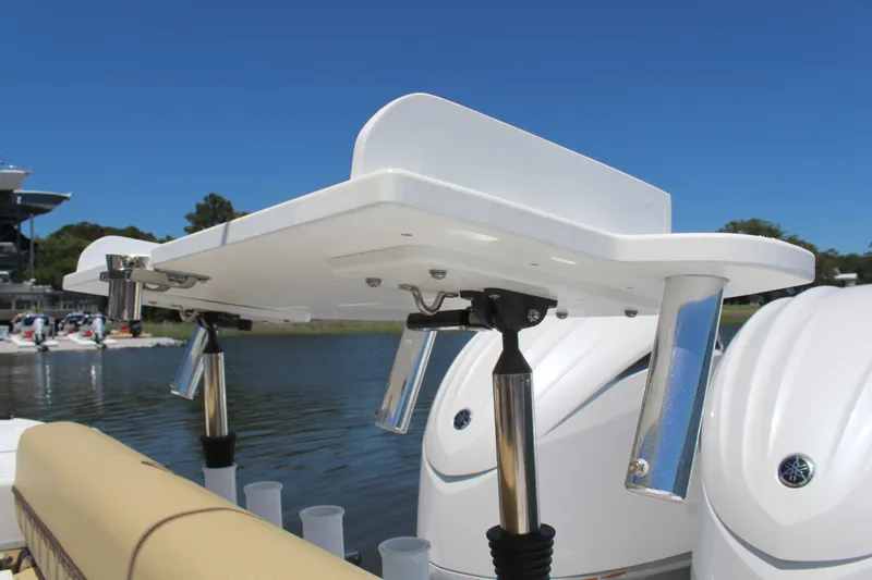  Yacht Photos Pics 2024 Sportsman Open 282 Center Console with fishing rod holders.