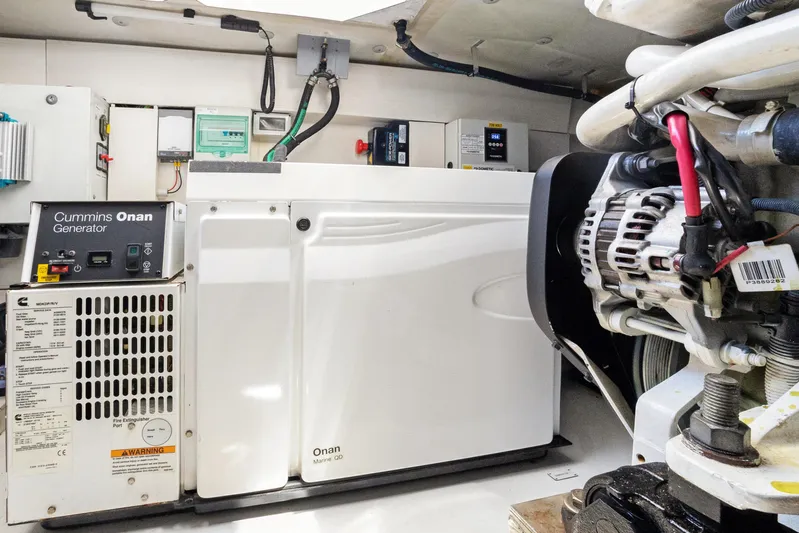  Yacht Photos Pics Cummins Onan generator in 2019 Azimut 50 Fly yacht engine room.