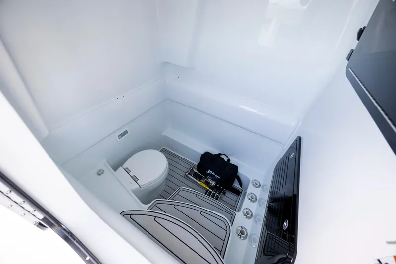  Yacht Photos Pics Interior of 2026 Yellowfin 39 Offshore boat featuring a compact bathroom.