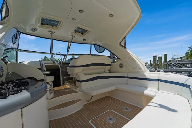 Dream Boat Yacht Photos Pics 2016 Formula 40 PC yacht interior with spacious seating and modern design.