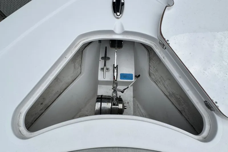  Yacht Photos Pics Anchor compartment of 2020 Sportsman Open 282TE Center Console boat.
