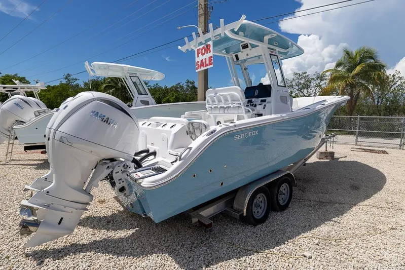  Yacht Photos Pics 2026 Sea Fox 268 Commander boat for sale, featuring Yamaha outboard engine.