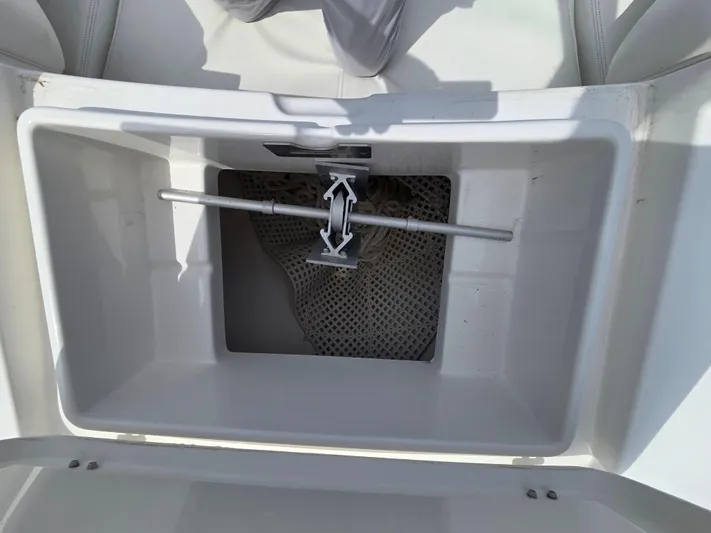 Hi Yacht Photos Pics Anchor storage compartment on a 2020 Regulator 34 Center Console boat.