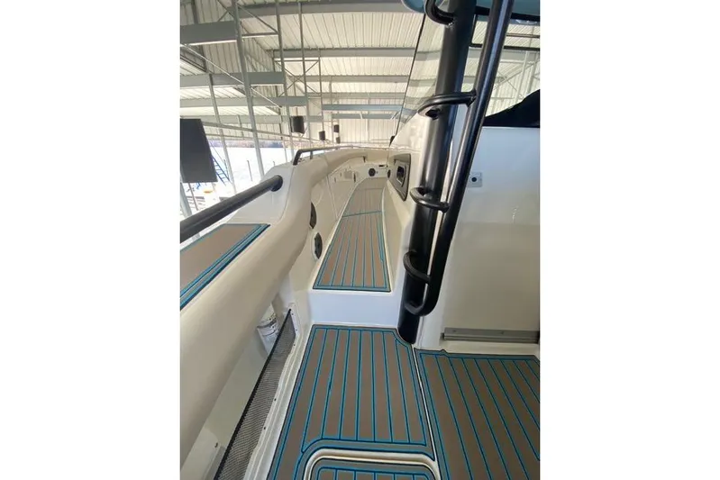 Fast Money Yacht Photos Pics 2021 Boston Whaler 420 Outrage boat interior with sleek deck design and modern features.