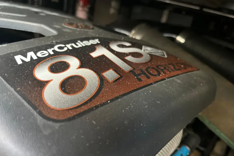 Jus A Lil' Yacht Photos Pics MerCruiser 8.1S Horizon engine in 2003 Searay 380 boat.