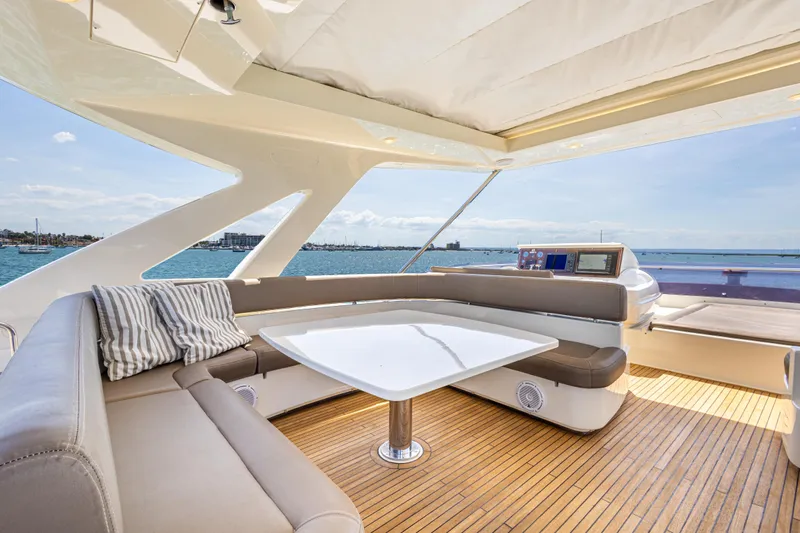 Papaito Yacht Photos Pics Luxurious 2013 Ferretti Yachts 800 interior with ocean view and elegant seating area.