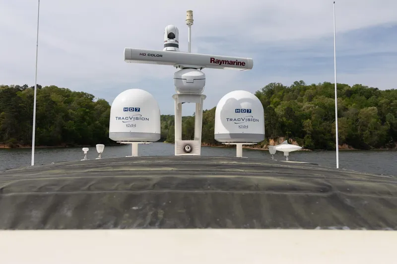 Janie Yacht Photos Pics 2018 Sea Ray L650 Fly yacht with Raymarine and TracVision HD7 equipment on deck.