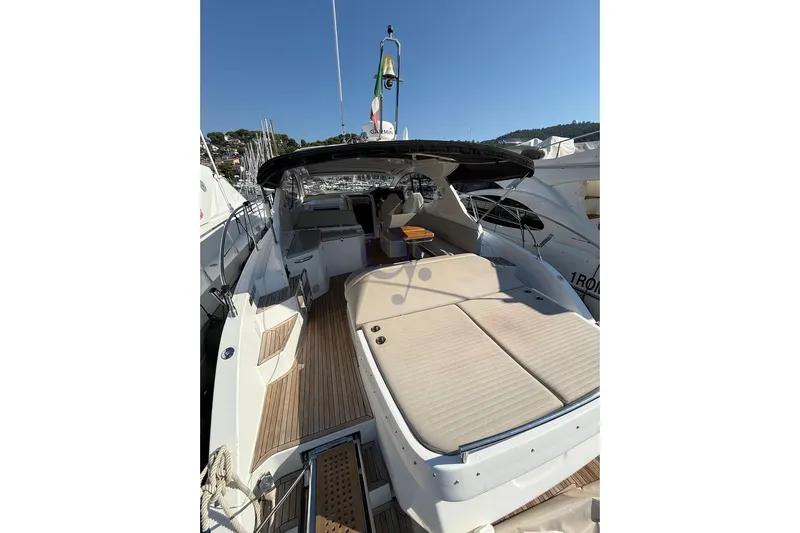 M Yacht Photos Pics 2019 Azimut Atlantis 45 yacht with spacious deck and luxurious seating.
