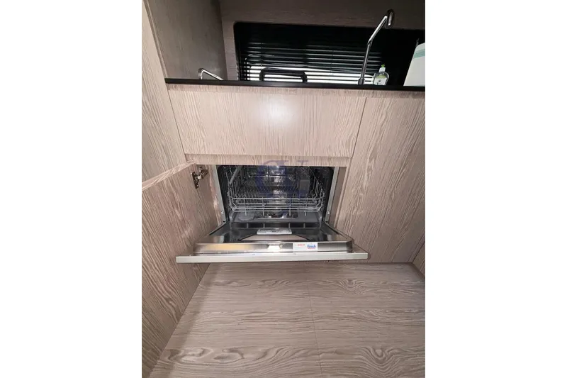 M Yacht Photos Pics Built-in dishwasher in 2019 Azimut Atlantis 45 yacht kitchen.