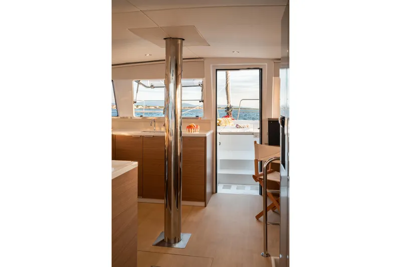 Roxy Yacht Photos Pics Interior of 2022 Bali 4.4 yacht, featuring modern design and ocean view.