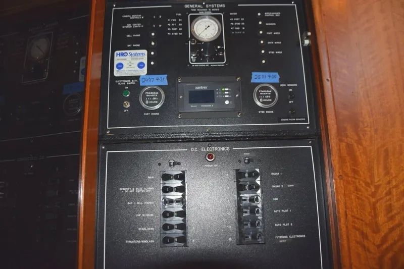 Qa3 Yacht Photos Pics One of the pilothouse electrical circuit breaker panels